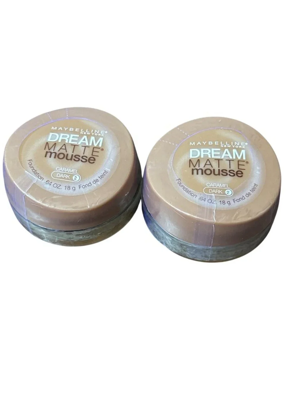 2x- Maybelline Dream Matte Mousse Foundation Caramel Dark 2 0.64 Oz